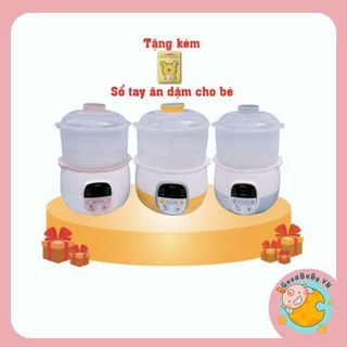 Nồi nấu cháo chậm, nồi ninh hầm 6in1 bear 0,8l - tiếng việt bảo hành 18m goodbabyvn