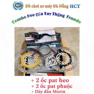 Combo frando gồm: heo 2 pis + pat cnc + đĩa 267 + tay thắng + dây dầu morin kèm 4 ốc pat heo cho sirius, ex nhỏ