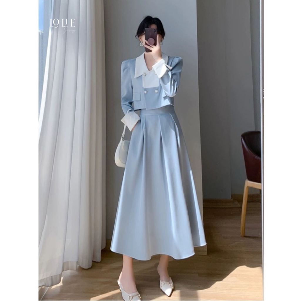 Set đồ nữ sang trọng (gồm áo & chân váy)- S1035 - Design by  LOLIE