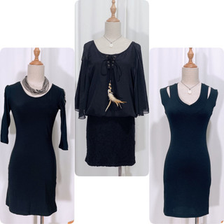 Nhiều mẫu váy đầm body ôm đen basic tôn dáng
