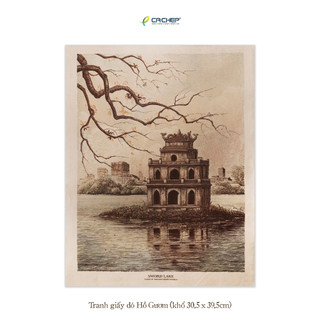 Cá Chép - Tranh giấy dó Hồ Gươm (Tùy chọn)