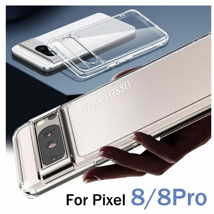 Ốp lưng dẻo Trong suốt cho Google Pixel 8/ Pixel 8 Pro bảo vệ máy