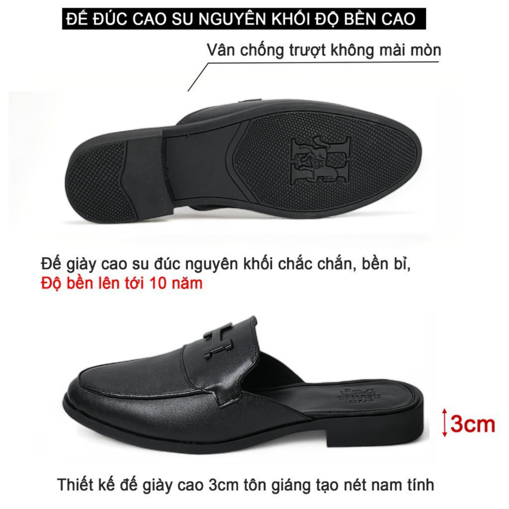 Giày - Sục nam chữ H - đế cao su cao cấp - DH Store 94 - Bảo hành 12 tháng | BigBuy360 - bigbuy360.vn