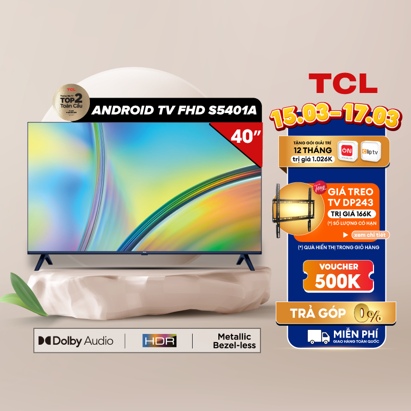 Smart Tivi TCL HD 40 Inch 40S5401A - Miễn phí lắp đặt