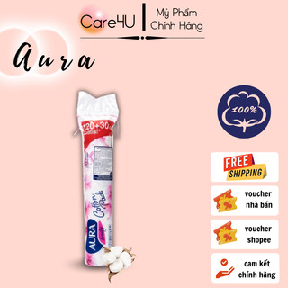 Bông Tẩy Trang Aura Beauty 150 Miếng Cotton Pads