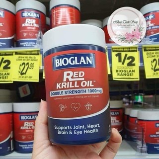 (Bill Úc) Dầu Nhuyễn Thể Bioglan Red Krill Oil 1000mg lọ 60 viên