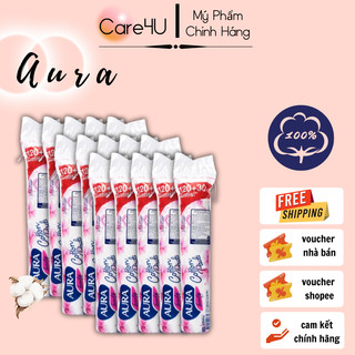  Combo 15 gói bông tẩy trang Aura Beauty 120+30 miếng (15 * 150 miếng)