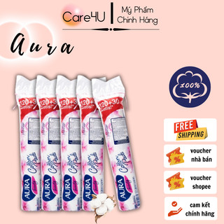  Combo 5 bông tẩy trang Aura 150 miếng/1 gói ( 5x 150 miếng)