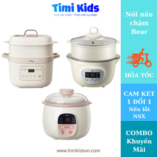Bh 18 tháng tiếng việt -nồi nấu cháo chậm bear, nồi hầm cách thuỷ đa năng bear 0,8l 1,6l nấu cháo, ninh, hầm, hấp