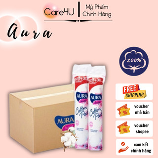  Combo 1 thùng bông tẩy trang Aura Beauty 120+30 miếng (35 x150 miếng)
