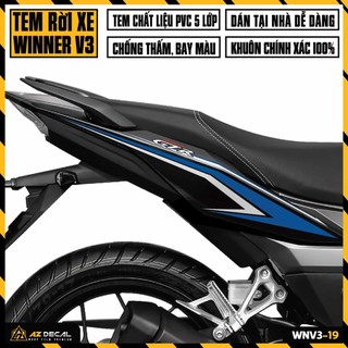 Decal rời winner v3 đẹp mẫu gtr matrix | wnv3-19 | tem chế dán xe winner x 2022 cao cấp, cắt sẵn dễ dán