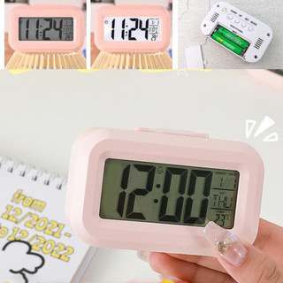 Đồng hồ để bàn điện tử , màn hình LCD mini báo thức , trang trí decor bàn học làm việc