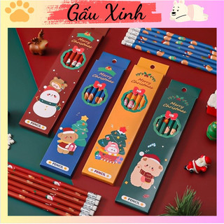 Bộ 6 Bút Chì Hb "Pencil Merry Christmas" Noel Giáng Sinh - Ngẫu nhiên (hộp)