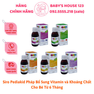 Pediakid nội địa pháp đủ loại cho bé từ 6 tháng - chai 125ml
