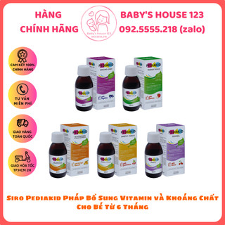 Pediakid Nội Địa Pháp Đủ Loại Cho Bé Từ 6 Tháng - Chai 125ml