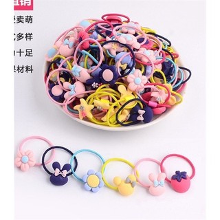 Set 10 dây cột tóc hoạt hình xinh xắn đáng yêu cho bé phong cách hàn quốc