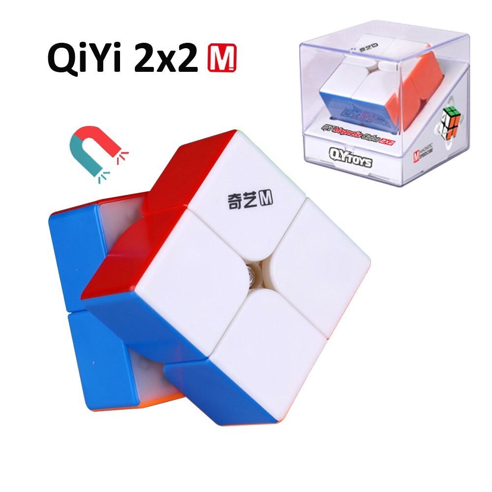 Rubik 2x2 Qiyi Speed - Rubik  2x2 M Nam Châm Từ Tính, Hàng chính hãng cao cấp - Đồ chơi phát triển t