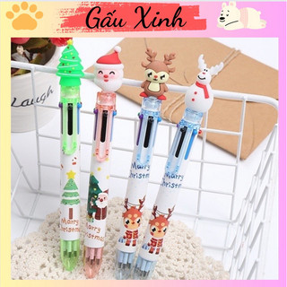 Bút Bi Bấm 6 Ngòi Merry Christmas - Ngẫu nhiên (chiếc)