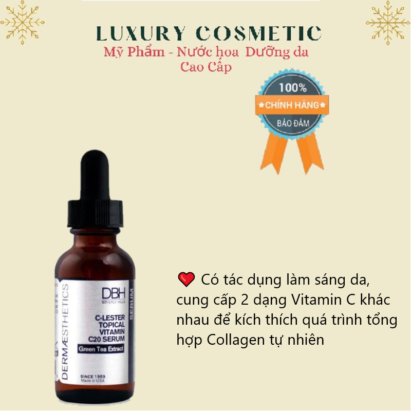 Tinh Chất Chống Lão Hóa Chuyên Sâu Và Làm Sáng Da DBH C-Lester Topical Vitamin C20 Serum 30ML