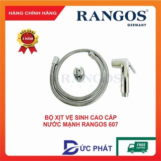 [ CHÍNH HÃNG] Vòi xịt vệ sinh cao cấp Rangos 607 kèm dây và đế cài