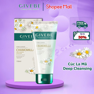 Sữa rửa mặt GIVEBE Chamomilla 150ml cấp ẩm ngăn mụn dưỡng trăng