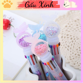 Bút 10 màu cánh bướm nhũ chảy