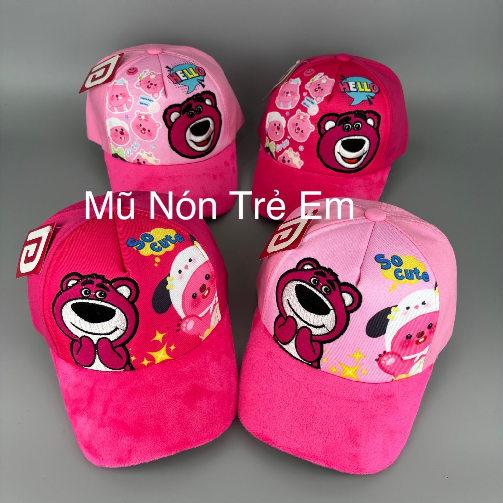 NÓN KẾT GẤU DÂU CHO TRẺ EM - MŨ LƯỠI TRAI ĐI CHƠI