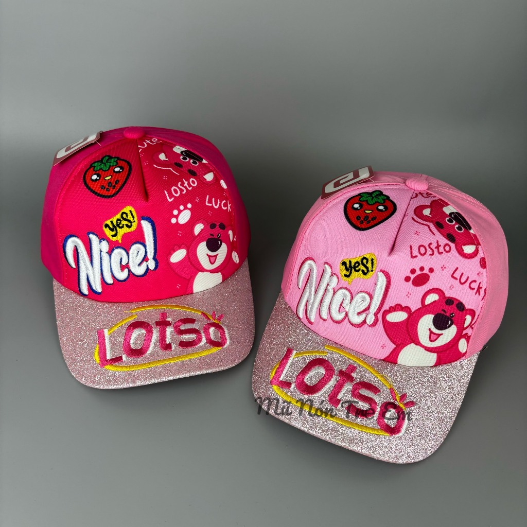 NÓN KẾT GẤU DÂU CHO TRẺ EM - MŨ LƯỠI TRAI ĐI CHƠI