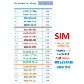 Sim Vinaphone số đẹp 1
