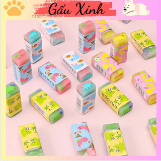 Cục tẩy gôm bút chì sạch ít vụn khủng long in 3d