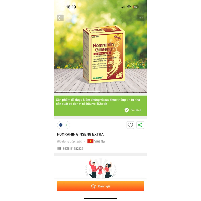 Viên uống nhân sâm HOMRAMIN GINSENG & HOMFAMIN GINSENG giúp bồi bổ cơ thể tăng cường sức đề kháng