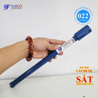 Mũi khoan rút lõi bê tông phi 22 x370 mm khoét lỗ tròn cắt sắt xuyên bê tông tường gạch - FUJACO FJC022X370