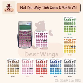 Miếng dán phím, nút máy tính casio 570