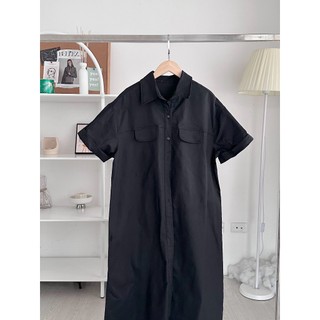 V511 Váy denim dáng rộng xẻ tà AUDREY