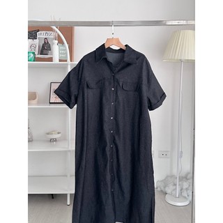 V511 Váy denim dáng rộng xẻ tà AUDREY
