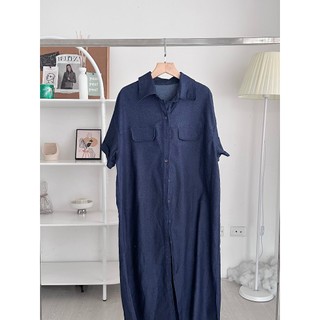 V511 Váy denim dáng rộng xẻ tà AUDREY