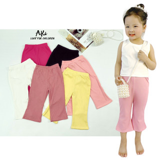 Quần ngố ống loe cho bé gái chất thun tăm cực xịn màu sắc cực xinh quần dáng lửng ống loe