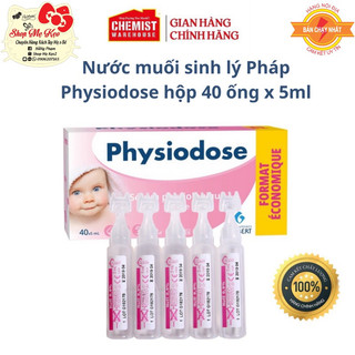 Nước Muối Sinh Lý Physiodose Vệ Sinh Tai, Mũi, Mắt Cho Bé (Hộp 40 ống x 5ml) <có bán lẻ>