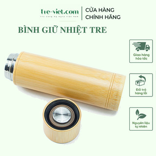 BÌNH GIỮ NHIỆT BẰNG VỎ TRE / Bình giữ nhiệt tre