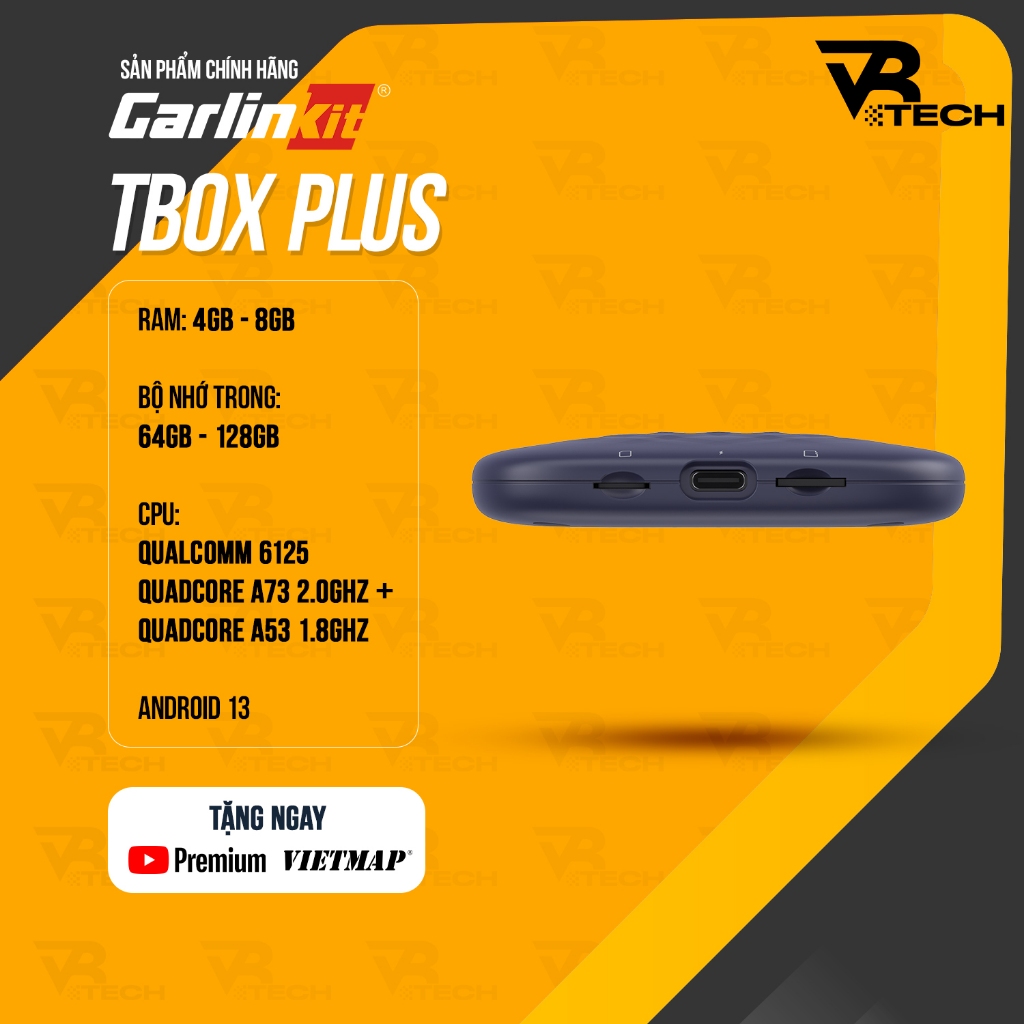 Bộ Android Box Chính Hãng Carlinkit Tbox Ambient Led Qualcomm 6225, Tbox Plus Qualcomm 6125 tặng VietmapS2 dành cho ô tô | BigBuy360 - bigbuy360.vn