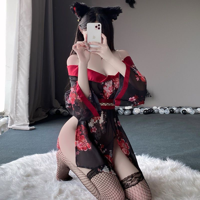Váy Ngủ Gợi Cảm Trễ Vai Kimono Nhật Bản 9058 [CWEAR.SEXY_ĐỒ NGỦ & NỘI Y CAO CẤP] | BigBuy360 - bigbuy360.vn