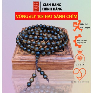 Vòng trầm hương sánh chìm Trầm Hương Minh Đạt Chuỗi tràng 108 hạt