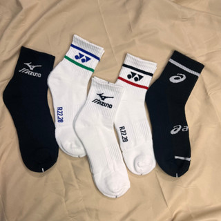 Tất Vớ Thể thao cổ trung lót đệm xù Yonex - Mizuno - Asic dành chơi cầu lông