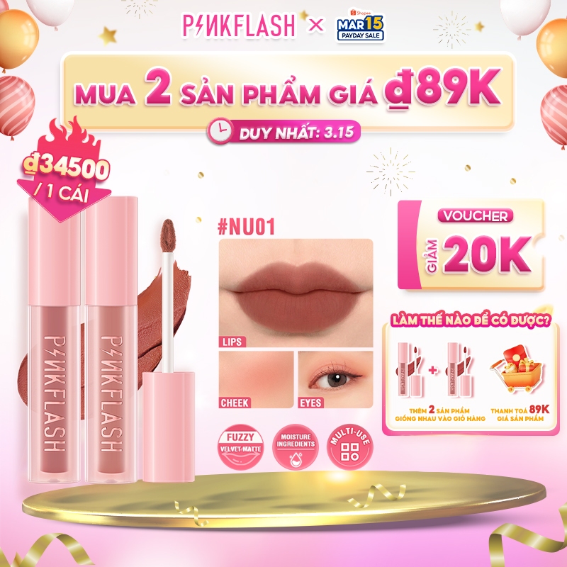 Son Lì Velvet Matte Lip Clay màu nhung lì mềm mịn nhẹ sắc tố cao 30g
