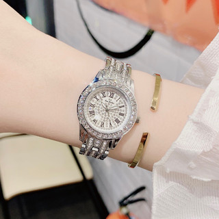  Đồng Hồ Nữ Beesister Đính Full Đá Gương Lụa Lấp Lánh Sang Trọng 