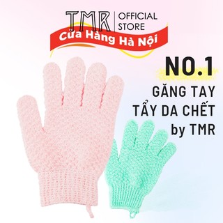 Găng Tay Tắm Tẩy Tế Bào Chết TMR cao cấp 3 lớp dày dăn, tiện dụng - Lựa chọn 1 màu Xanh Lá/Hồng