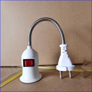 Đui đèn e27 thiết kế nhỏ gọn có lò xo uốn cong