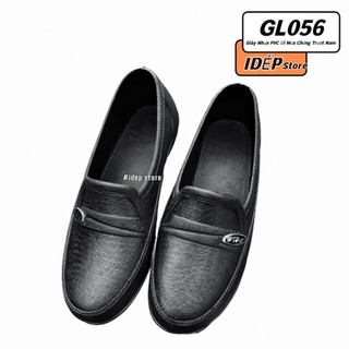 (TĂNG 1 SIZE) Giày lười Nam nhựa cao su đi mưa, nhà bếp chống trơn trượt siêu bền iDÉP GL056 (Đen)