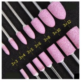 Mũi đá mài mini trục 3mm đầu 3,4,5,6,8,10,12mm mũi đá mài khắc đa năng giá bán 1 mũi