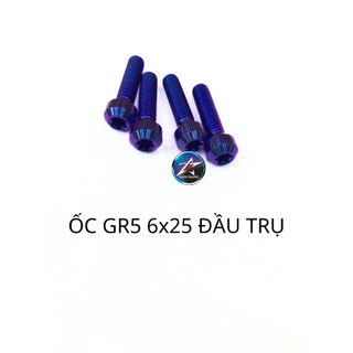 ỐC TITANIUM GR5 ĐẦU TRỤ SIZE 6x25